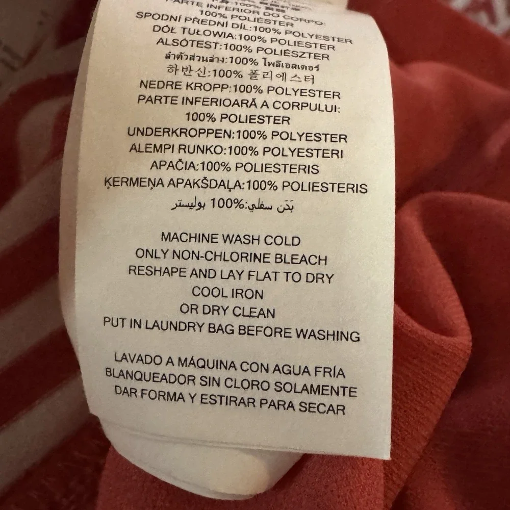 Michael Kors 1X Shirt Top Pink Striped‎ Sleeveless Scoop Neck Stretch Womens